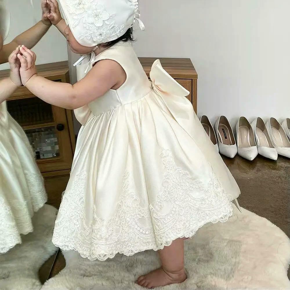 ZBDZSW Bambini Ragazze Vestito Primo Compleanno Bambino Matrimonio Fiore Rosa Abbigliamento per Bambini Host Piano Troupe