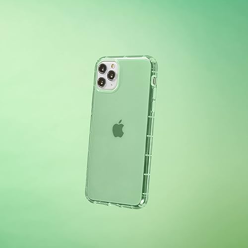 Miniatura 2 de SteepLab Funda con resaltador de neón para iPhone, funda Grippy Jelly con bolsillos protectores de aire (verde esmeralda, iPhone 11 Pro Max)