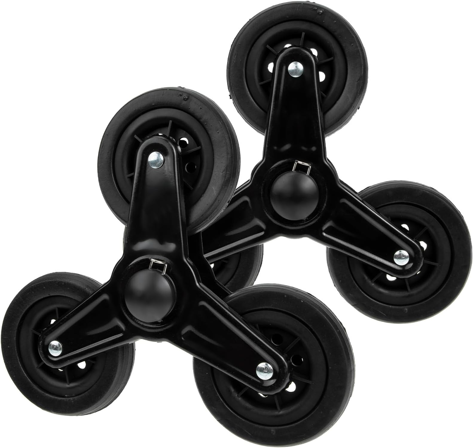 Homoyoyo 1 Pair Shopping Wheel Cart Wheels Rolling Cart for Groceries Automotive Wheels Stair Climbing Trolley Stair Climbing Triangle Wheel Triangular Trolley Casters Iron