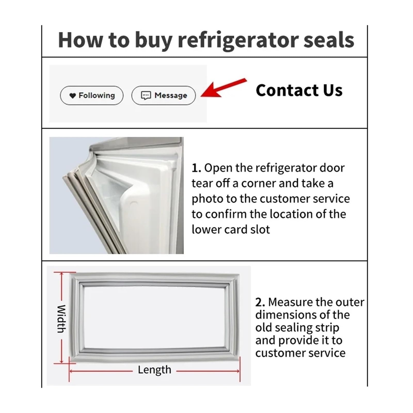 1-11m personalizar refrigerador doméstico congelador y puerta de gabinete comercial tira de junta tira de sellado de goma sello de refrigerador congelador(5m)