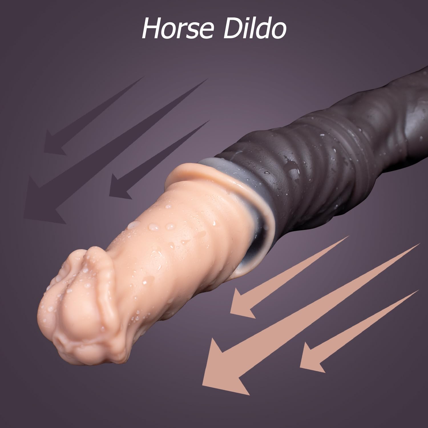 Horse & Wolf Dual-Head Dildo for Women, Realistic Double-Ended Design, Long Silicone Dildos for Men, Animal Double Sided Dildo with Knot, Adult Sex Toys for Couples: D-301