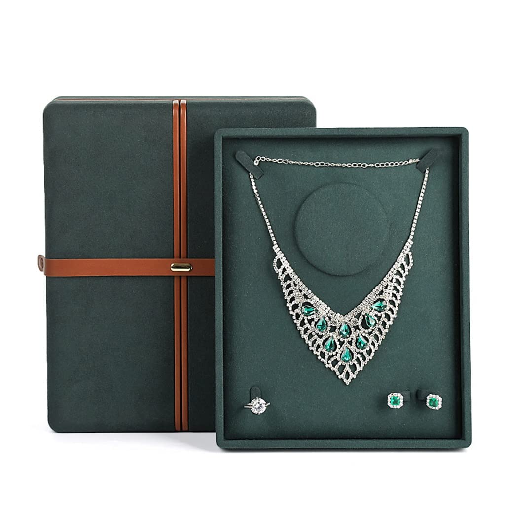 Boîte à bijoux double en PU gris pour protéger vos souvenirs