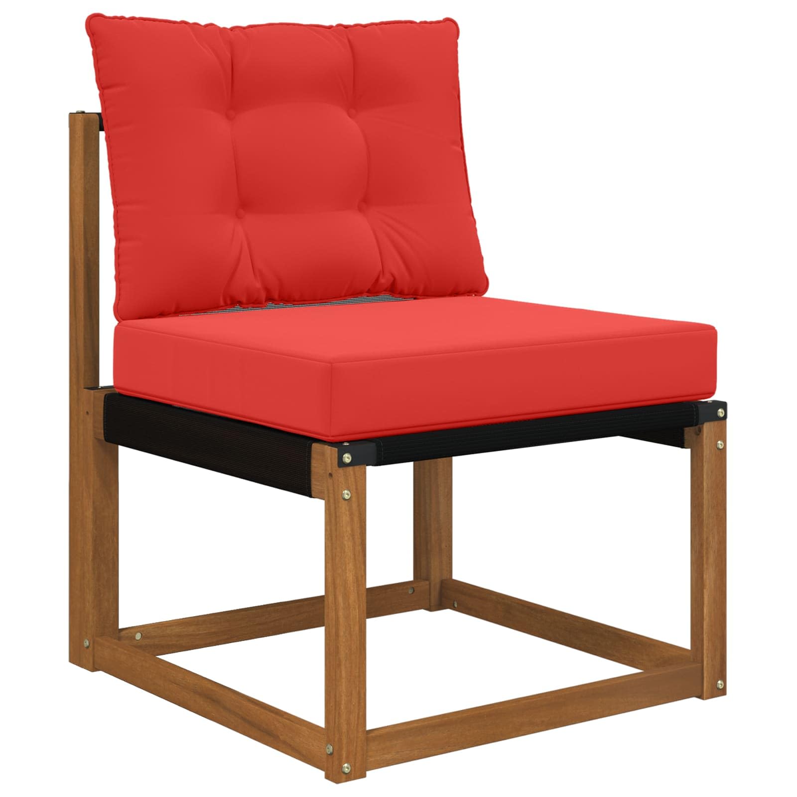 Coussin de canapé d'extérieur en mousse durable et polyester rouge résistant aux UV vidaXL 2 pcs