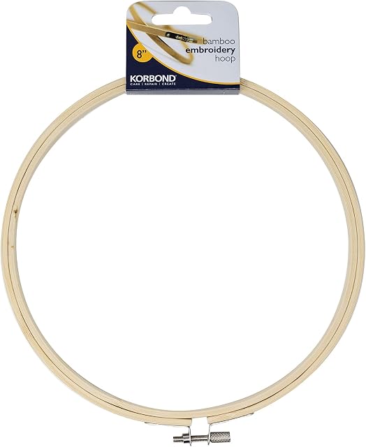 Korbond Embroidery Hoop, Yellow, 8 Inch