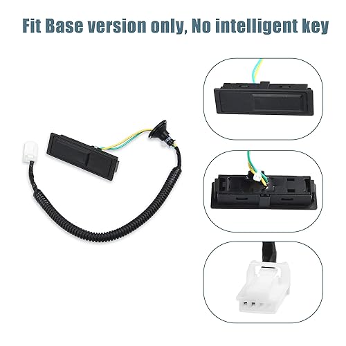 Miniatura 6 de X AUTOHAUX Interruptor de liberación de la tapa trasera del maletero para Nissan Pathfinder 2013 2014 2015 2016 2017 2018 2019 2020 25380-3JA0B