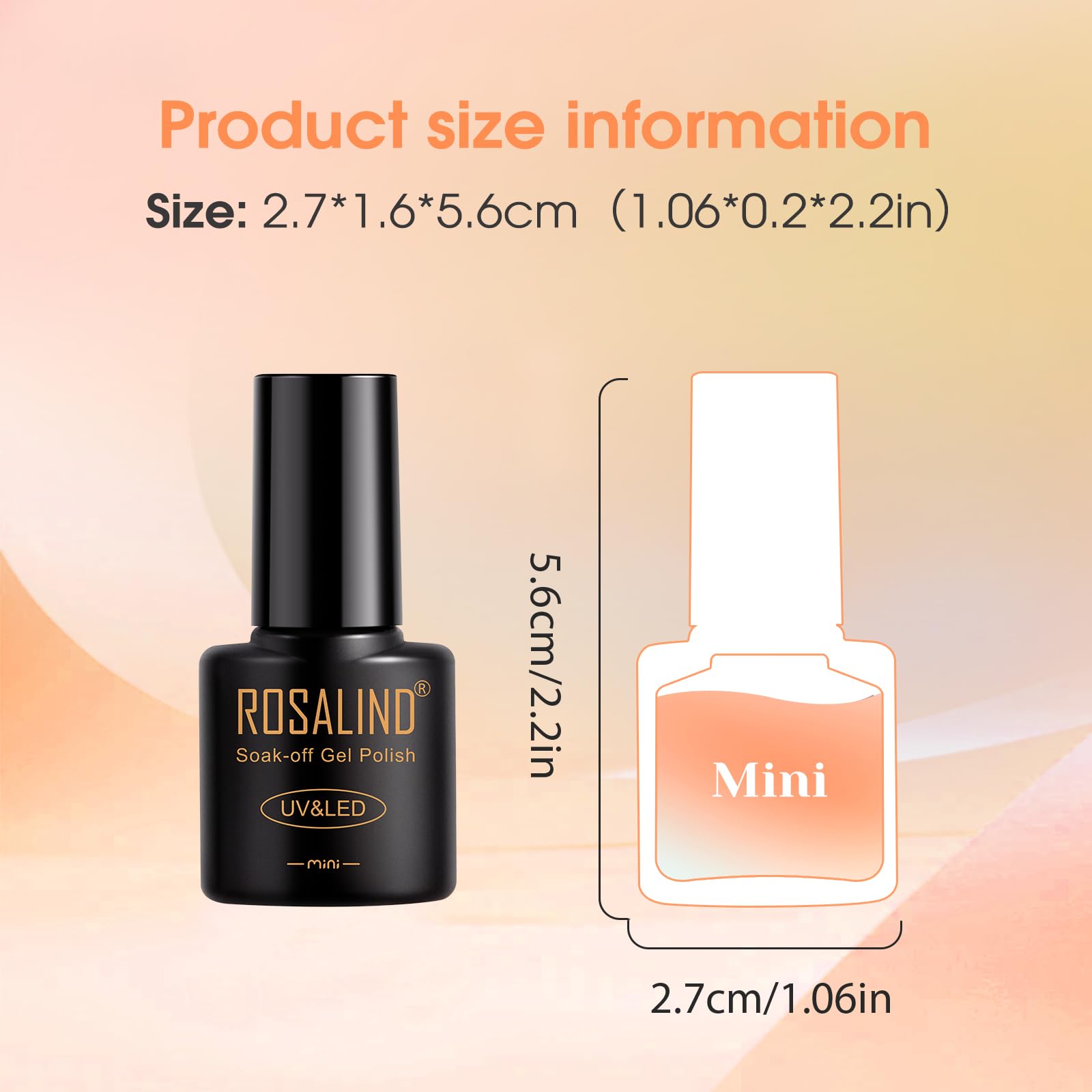 ROSALIND Smalto Semipermanente Unghie 65 Pezzi Rosa Giallo Blu Verde Viola | Colori Smalti Semipermanenti per Unghie Rosso Nero Grigio Marrone, UV/LED Mini Smalto Gel Manicure Regalo