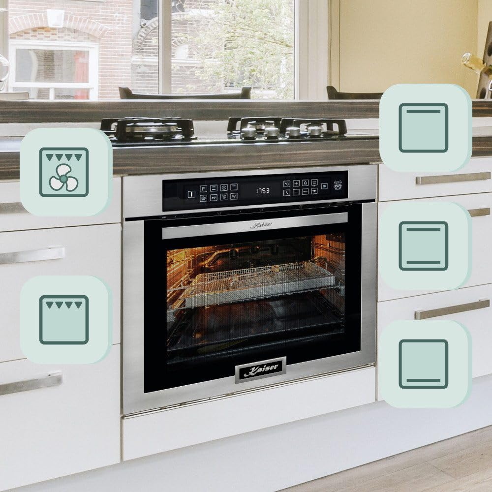 KAISER Backofen-Set Herd Set Autark Einbaubackofen,Edelstahl,86L 15 Fkt.+Induktions-Kochfeld, Autark Herd Power Booster 60 cm Barbecue EH 6306 N R+KCT 6700 FI