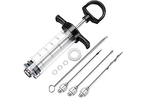 Plastic Meat Injector Kit with Flavor Food Syringe Needles
