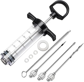 30 Gluten-Free Mediterranean Diet Recipes Full of Flavor 110 Plastic Meat Injector Kit for Smoker with 3 Flavor Food Syringe Needles,...