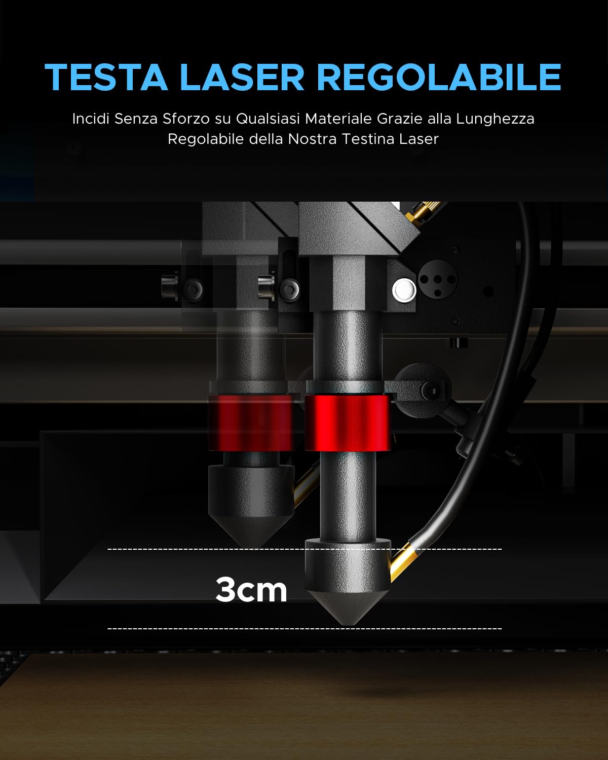 OMTech K40+ 40W CO2-Lasergravierer, 8"x12" Desktop-Lasergravurmaschine für den Heimgebrauch mit verstellbarem Laserkopf, 300 * 200mm （with Lightburn）