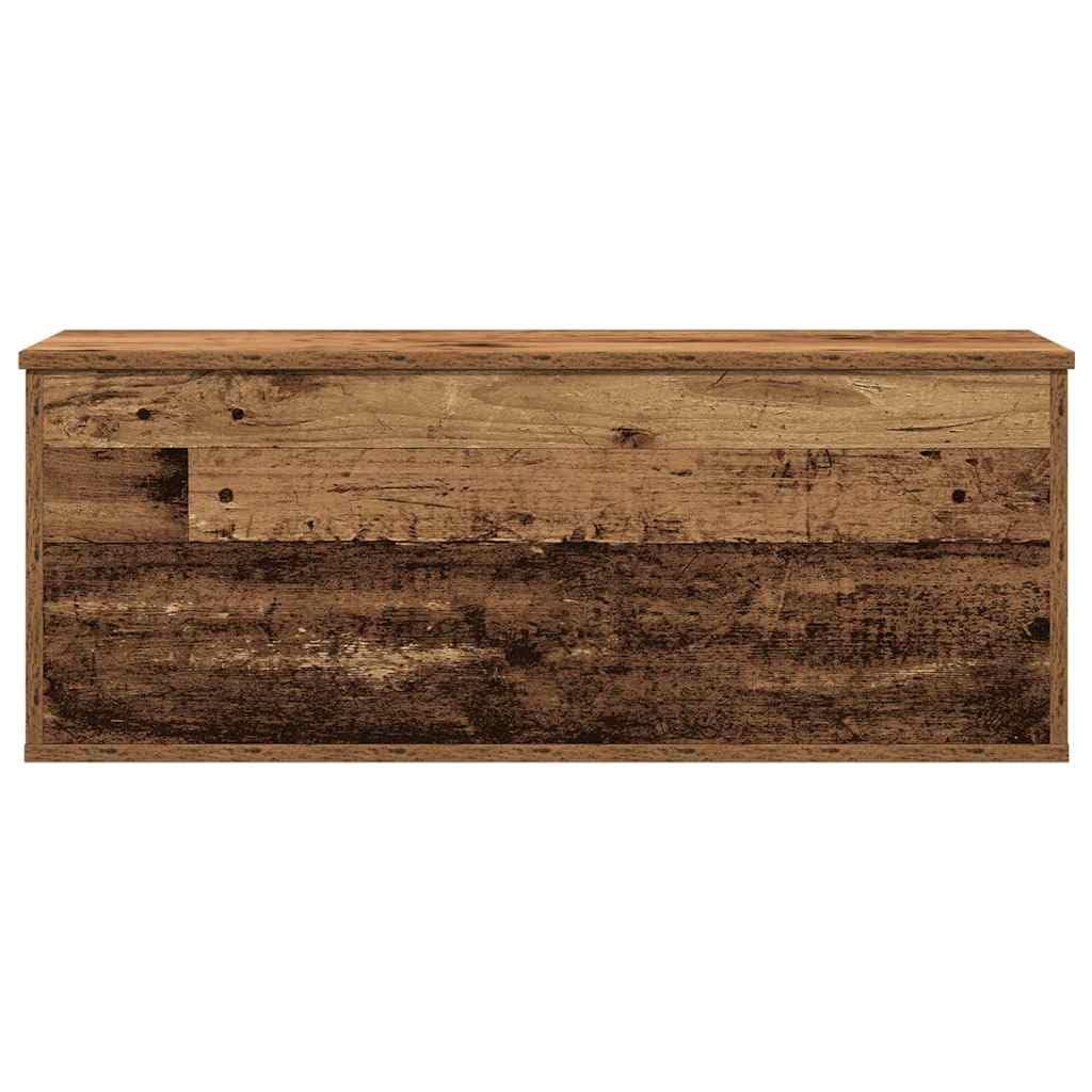 vidaXL Caja de Almacenamiento Madera Envejecida 90 x 35 x 35 cm, Caja de Almacenamiento Moderna, Organizador Rectangular, Solución sin Desorden, Espacio Ample, Diseño Compacto
