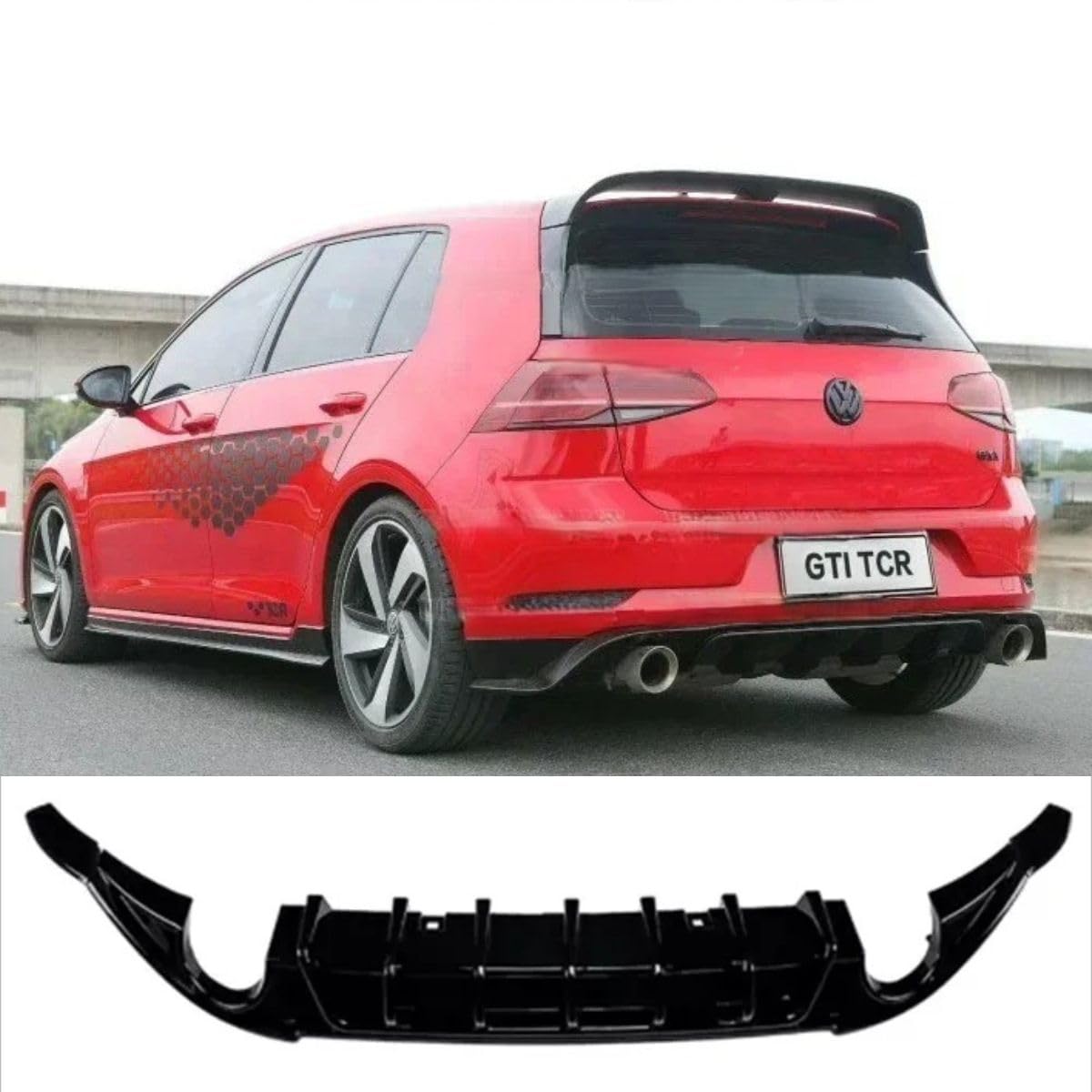 [GOOD SPOILER] Difusor Trasero para Volkswagen Golf MK7 GTI 7.5 Estilo TCR