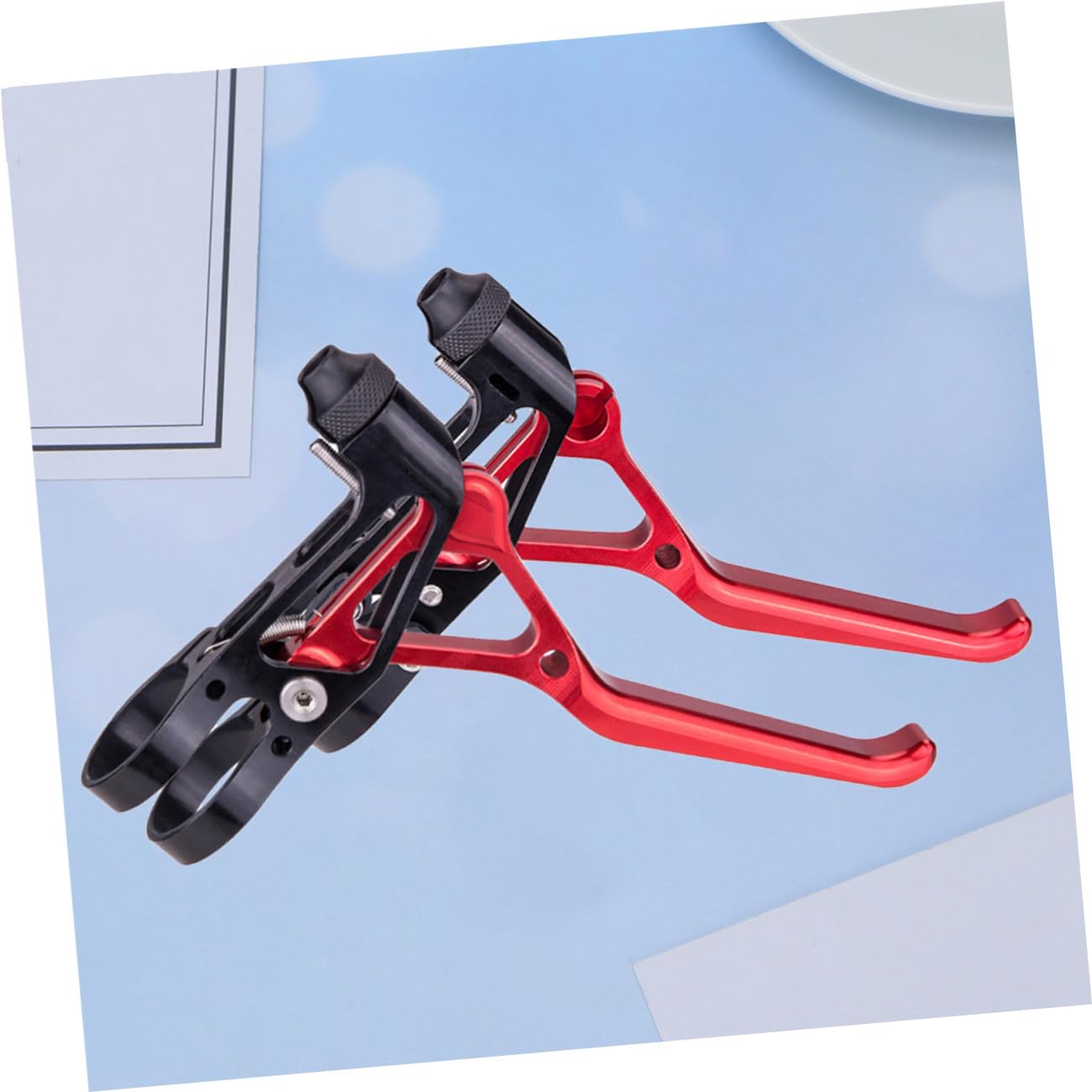 Toyvian Leve Freno Bici in Lega di Alluminio Cnc, 1 Paio, Rosso | Manopola di Regolazione, Design Ergonomico, Uso Semplice per Adulti e Ragazzo Ragazza