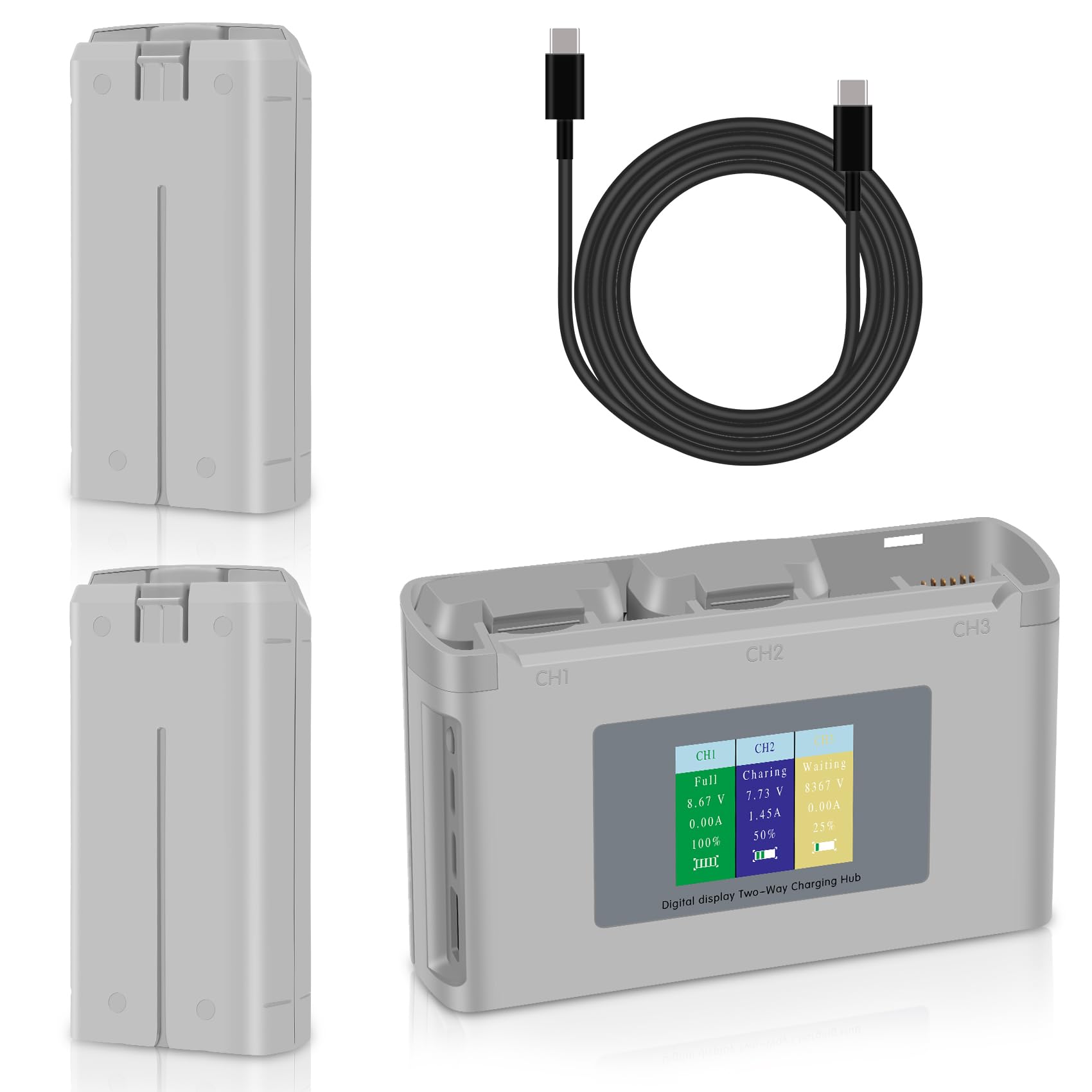 Amazon.com: COOLSHOW Intelligent Flight Mini 4K Battery 2 Packs