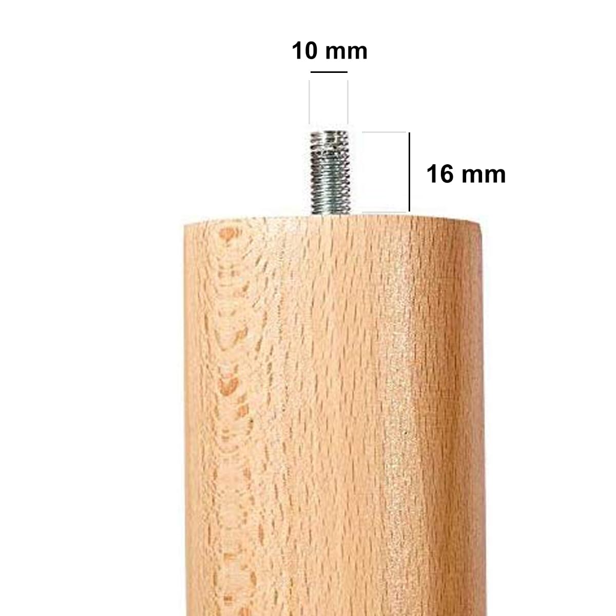 Soluko - Soluko -4er Set Lattenrost Beine Universalbett aus Buchenholz (32cm), Holz, braun, 32 cm