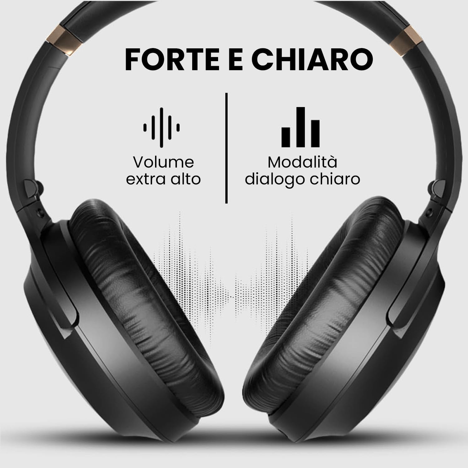 Avantree Duet - Doppie Cuffie Wireless per TV, Audio Nitido e Volume Potenziato per Anziani, Configurazione Plug & Play Semplice, con Trasmettitore RF 2,4 GHz e Base di Ricarica