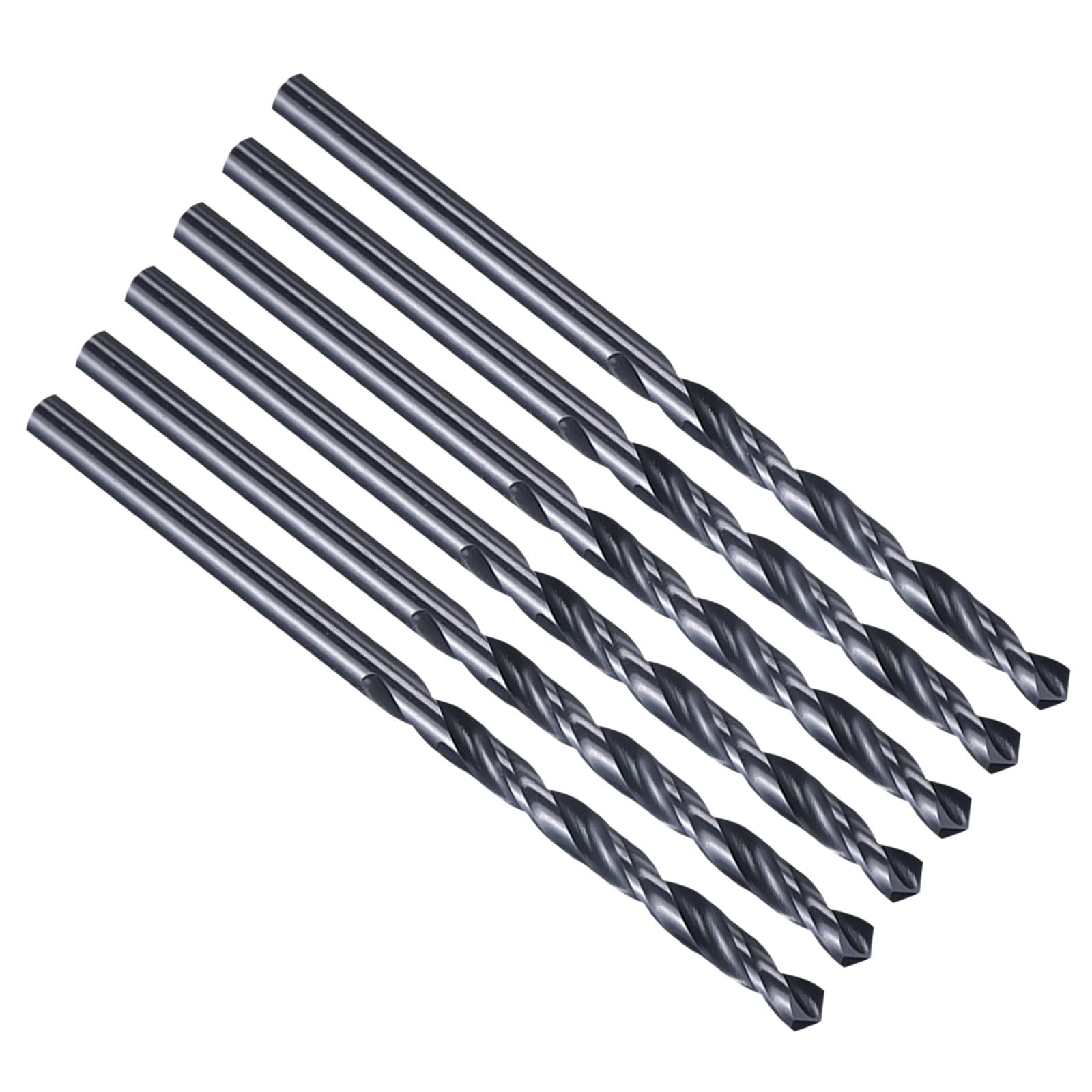PATIKIL 9/64" Drill Bit M2 High-Speed Steel 135ยฐ Nitriding Black 6Pcs