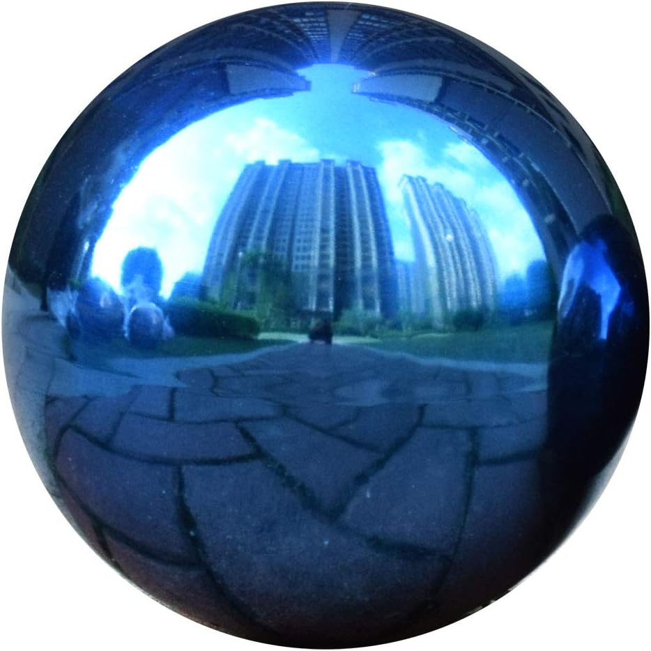 10 inch Gazing Ball,Blue Garden Sphere Mirror Globe Ball,Paint from Stainless Steel Hollow Ball,Polished Reflective Smooth Ball,Durable Shiny Decorations for Garden Patio Yard Home