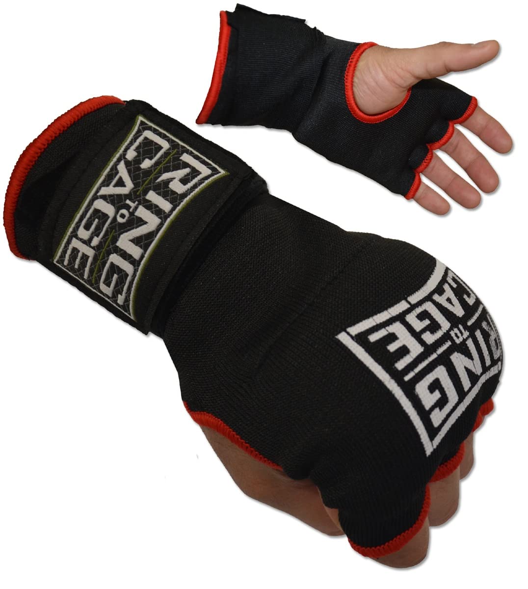 Ring to Cage Quick GelTech Handwraps for Boxing, MMA, Muay Thai, Krav MAGA (Small/Medium)