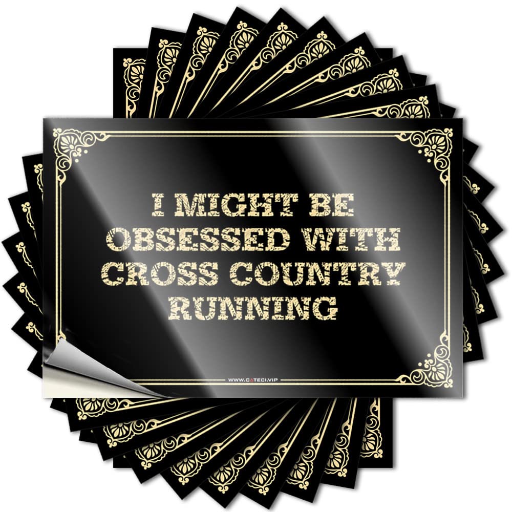 Fzfn Colour Aesthetic, Funny Sticker Bottle I Might Be Obsessed With Cross Country Running | Diatomaceous Holiday(8X12cm)