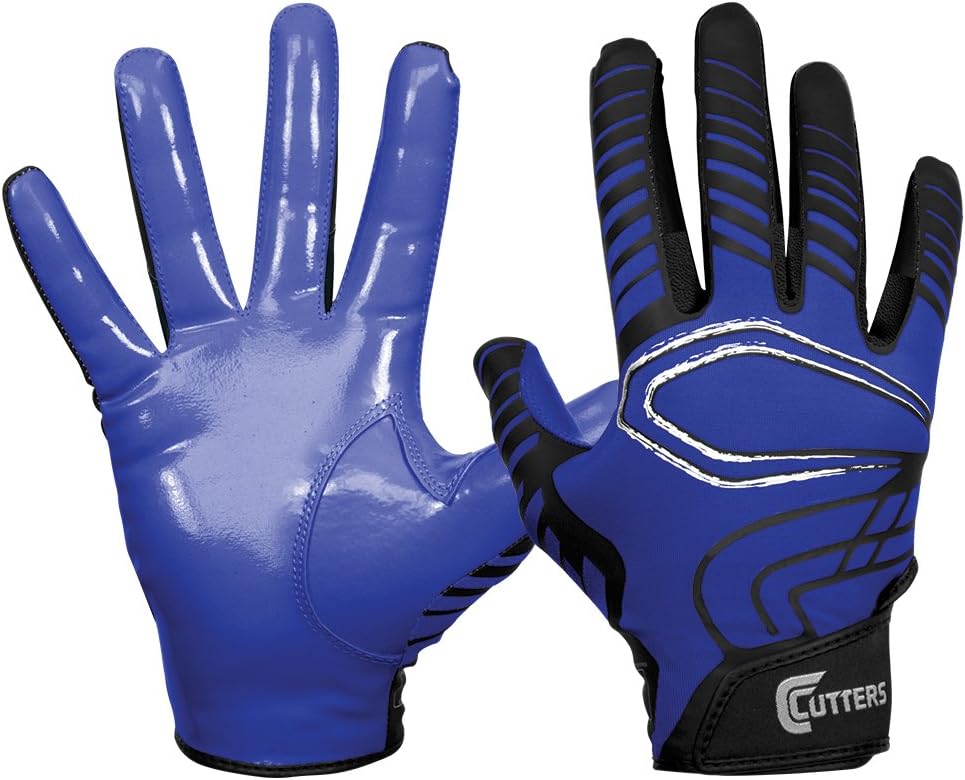 Cutters Football Glove, Best Grip Football Gloves, Lightweight & Flexible, Youth & Adult Sizes, 1 Pair