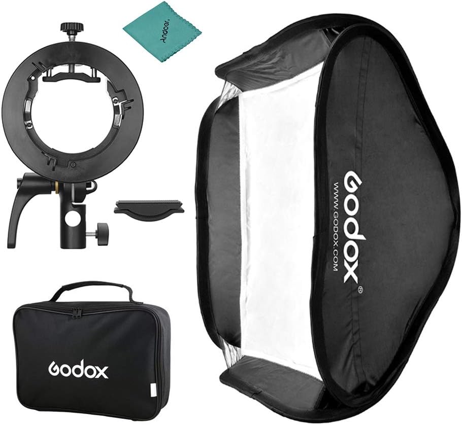 Best Cyber Deals 🔥 Godox 60 60cm/24 24inch Flash Softbox Diffuser with Godox S2-Type Bracket Bowens Mount Carry Bag for Flash Speedlite Compatible with Godox AD200Pro/V1 series/TT350 series/V860Ⅱ series/AD400Pro Greatest Product Godox 60 60cm/24 24inch Flash Softbox Diffuser with Godox S2-Type Bracket Bowens Mount Carry Bag for Flash Speedlite Compatible with Godox AD200Pro/V1 series/TT350 series/V860Ⅱ series/AD400Pro