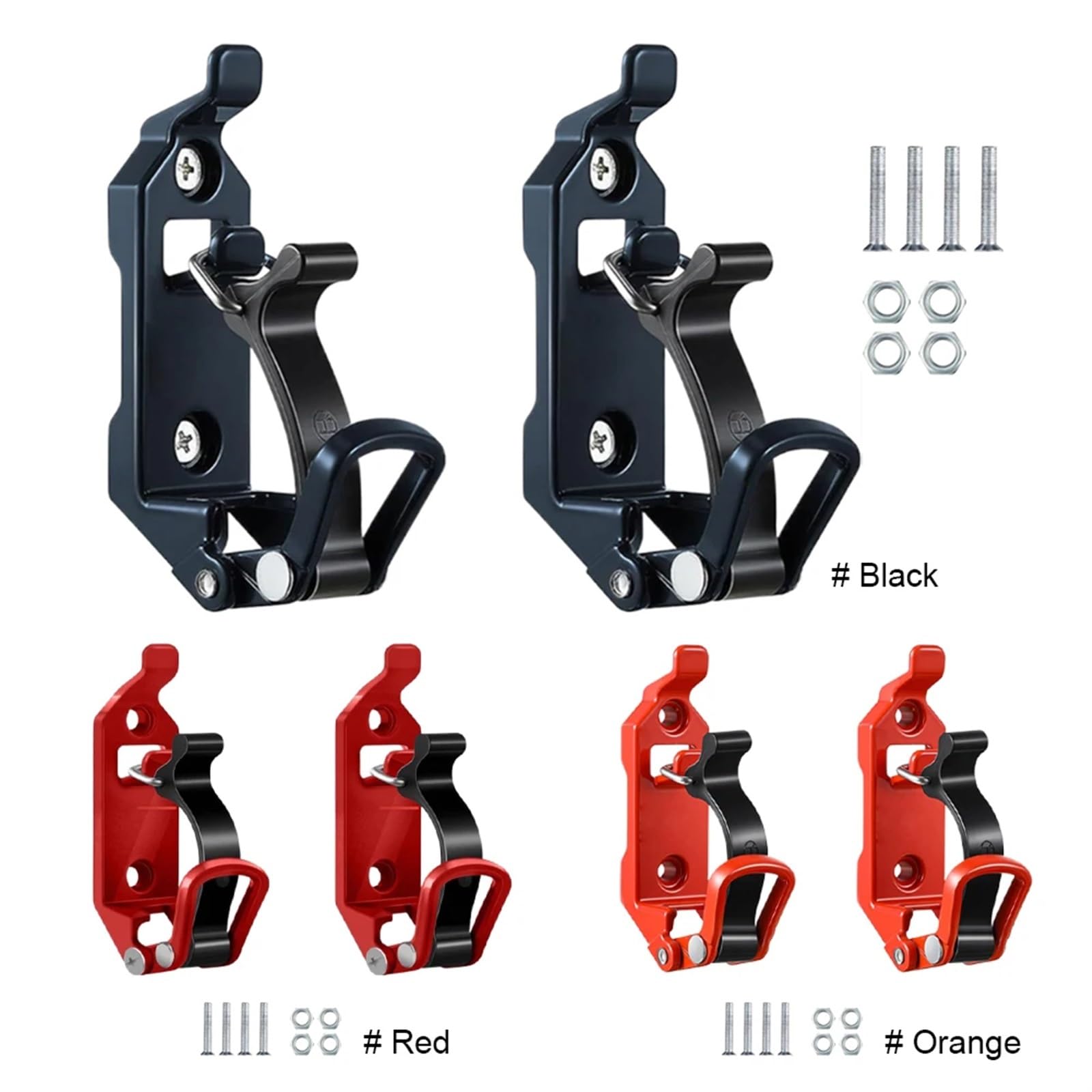 Dachträger im Schaufel-Design, Schnellspanner-Montagesatz for Schaufeln aus Metall und Gummi(Orange)