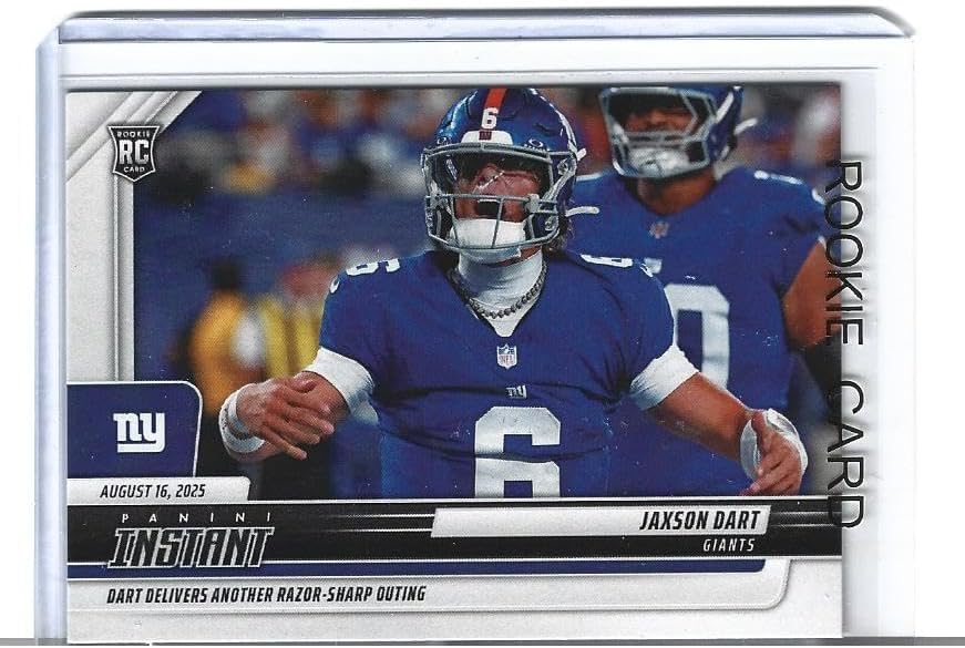 2025 Jaxson Dart Football Rookie Card #33 Giants Starting Quarterback Only 1041 Produced