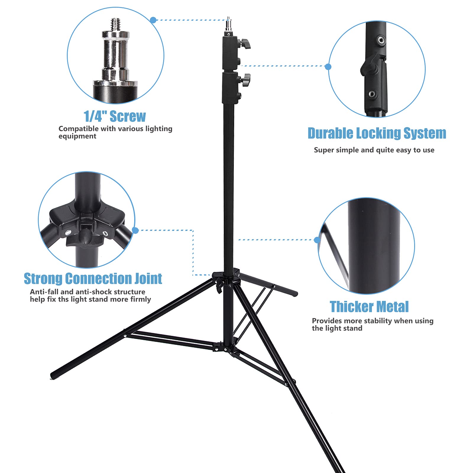 Kit di luci da studio professionale con 2 x 4 en1 attacco E27, 8 x 135 W, E275, 500 K, per fotografia di prodotti, fotocamera, foto alla moda, YouTube, video