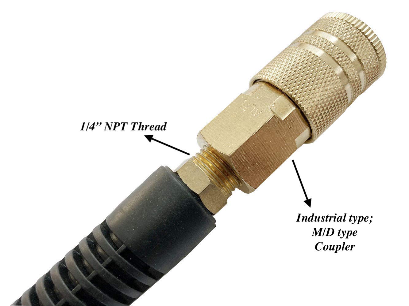 SANFU 1/4 Zoll Messing Female Industrial Kupplung Luftschlauch Fittings NPT Female Schnellverbinder Luftkupplung mit Aufbewahrungskoffer, 10er Pack