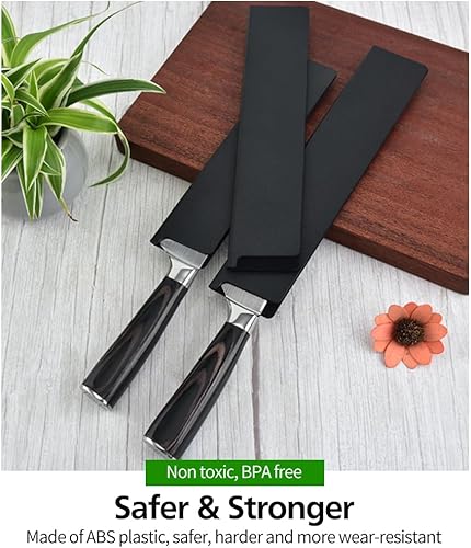 Miniatura 4 de Protectores de cuchillos, 2451020 piezas de 4.7 a 12.2 pulgadas, funda universal de cuchillo sin BPA, funda de cuchillo resistente a la abrasión,