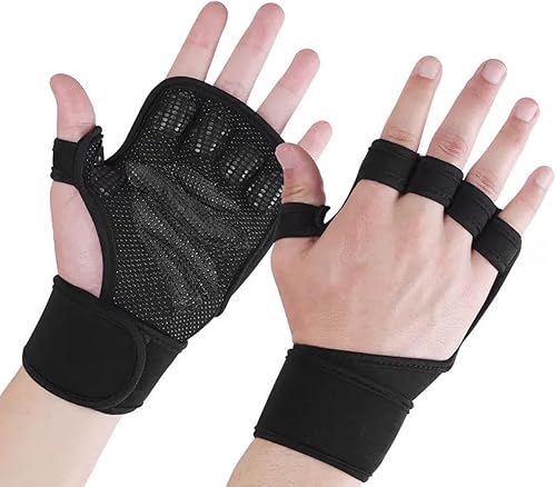 Guantes de levantamiento de pesas, muñequeras para levantamiento de pesas, muñequeras para levantamiento de pesas, guantes de gimnasio para hombres,