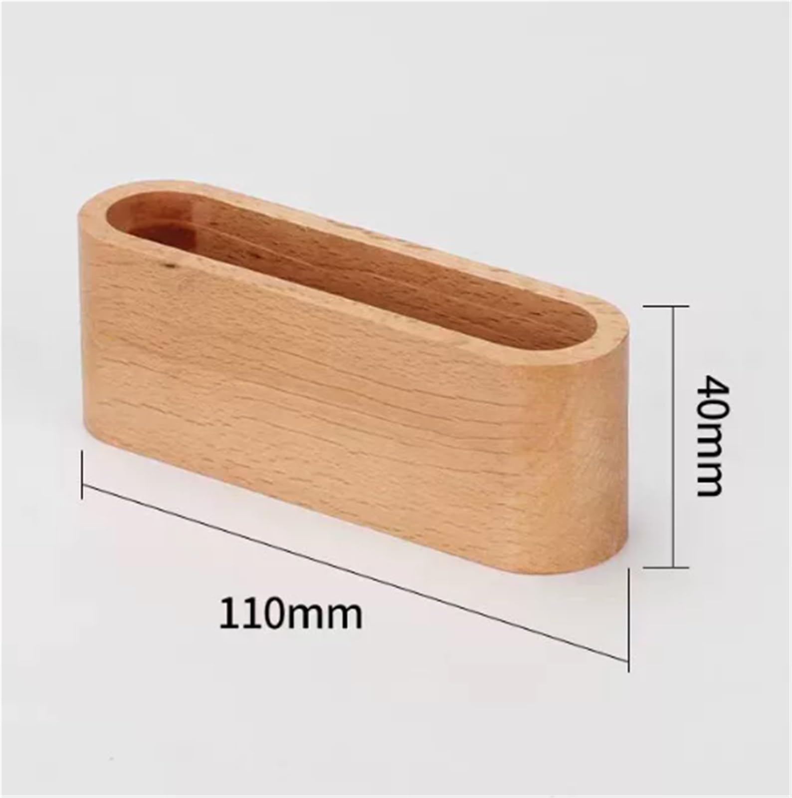 Visitenkartenhalter für Laden Bürobedarf Desktop Kartenhalter Rack Holzhalter Büro Organizer Namenskarten Container Visitenkartenständer(Natural)