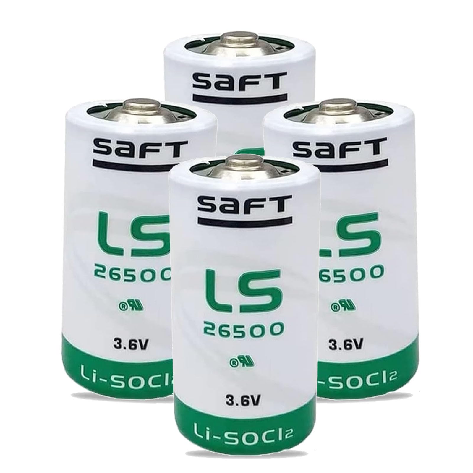 DZYZWSGFCLJX [4 Pack] 3.6V 7700mAh LS26500 C Size Lithium Battery for SAFT LS26500 LS 26500 for Fleet Monitoring, Tracking Devices for Hunting Dogs, Intrusion Sensors, Carbon Monoxide Detectors etc.