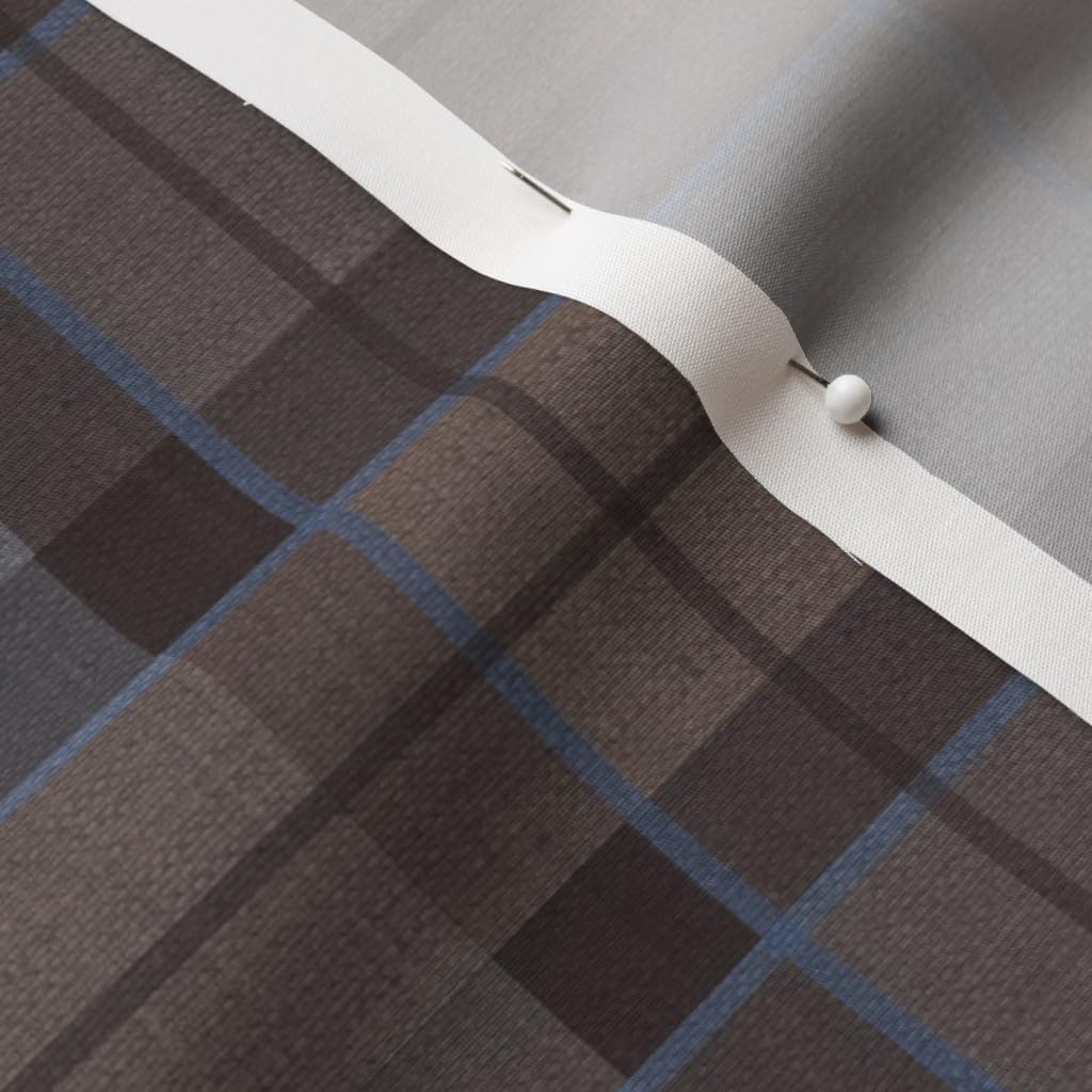 Spoonflower Fabric - Fraser Plaid Scotland Clan Tartan Traditional Classic Blue Gray Printed on Cotton Poplin Fabric by The Yard - Sewing Shirting Quilting Dresses Apparel Crafts