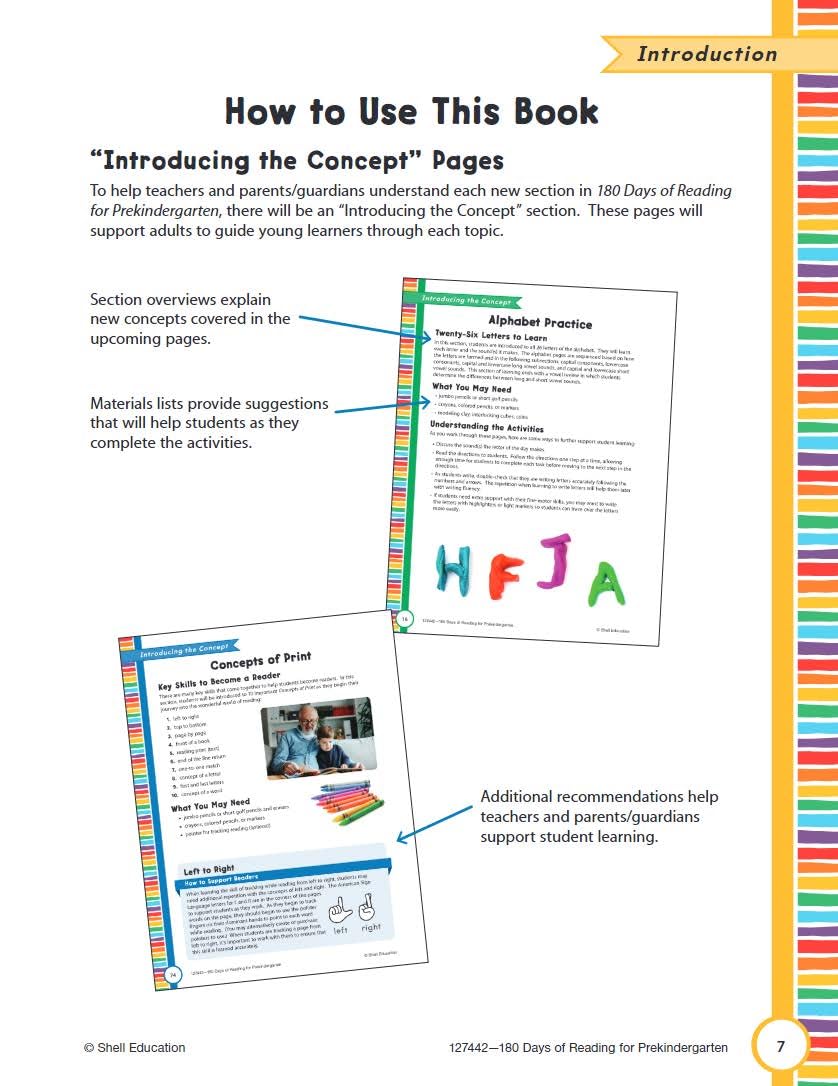 180 Days(tm): Reading for Pre-Kindergarten Practice Workbook for Classroom and Home, Cool and Fun Practice Created by Teachers (180 Days of Practice) - Image 3