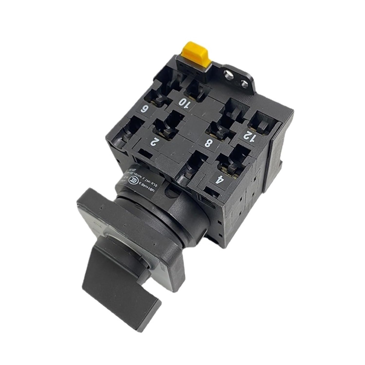 LW42-32A DIN Rail 3 Position Cam Rotary Universal Switch Manual Industrial Use Black 3 Poles 12 Terminal YMW42-32/3