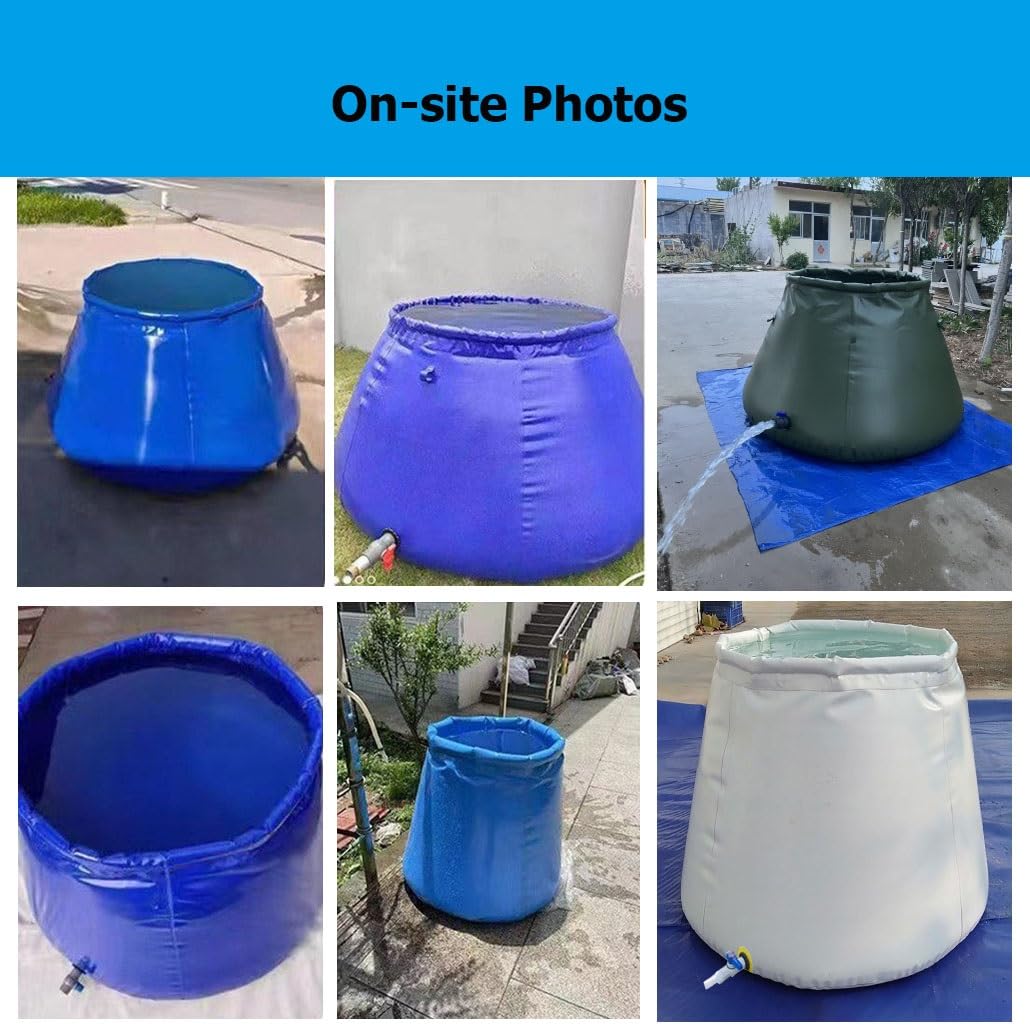 Vejiga De Agua Plegable - Tanque De Almacenamiento Portátil De Gran Capacidad Para Riego, Jardín Y Emergencias - Contenedor Flexible Para Agua Potable(Blue,1.5x1x0.85m/1000L/264.2gal)