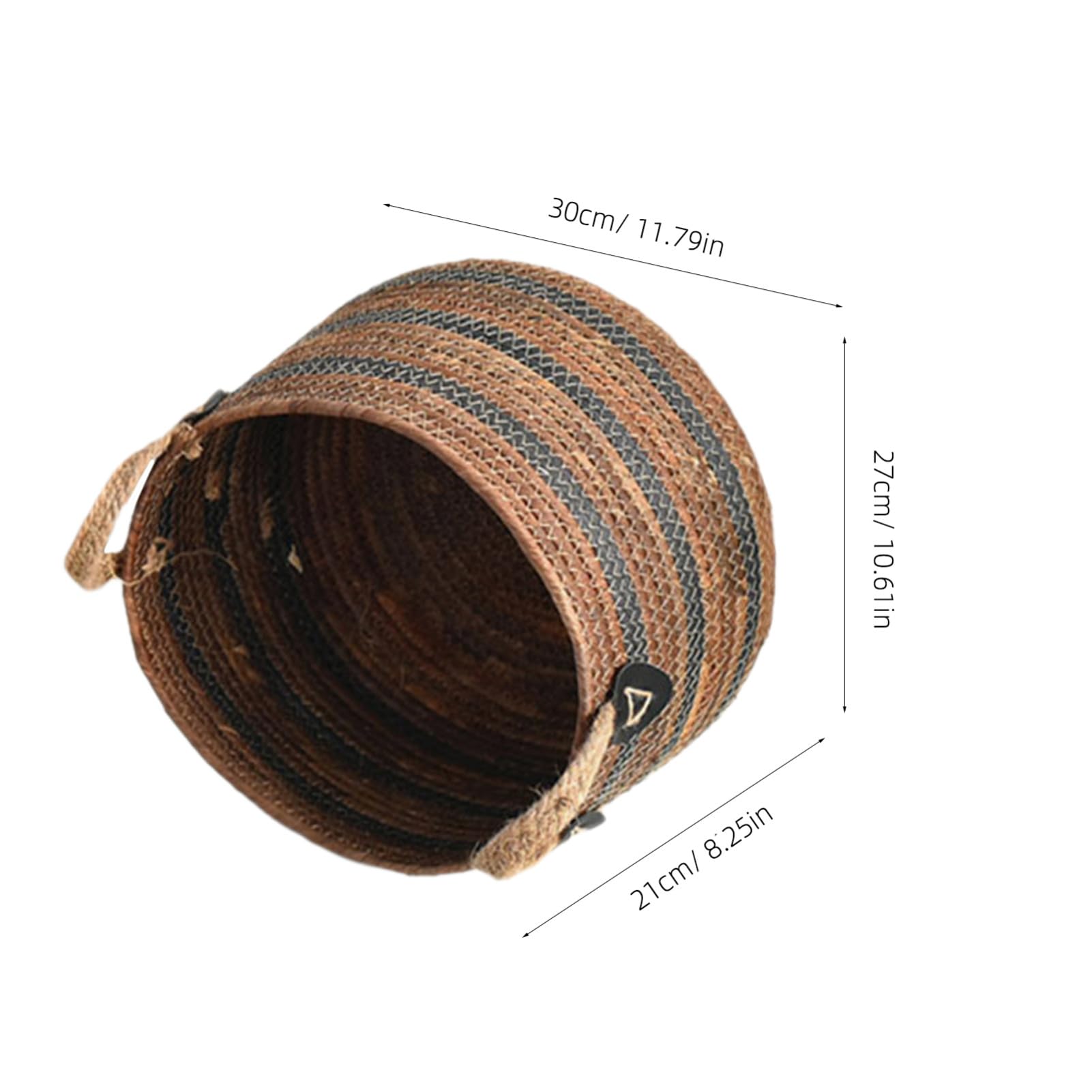 Cesto Portabiancheria Intrecciato in Paglia 29x21, 1 Pezzo | Capienza Ampia, per Riporre e Ordinare Oggetti, Stile Nordico Semplice e Rustico