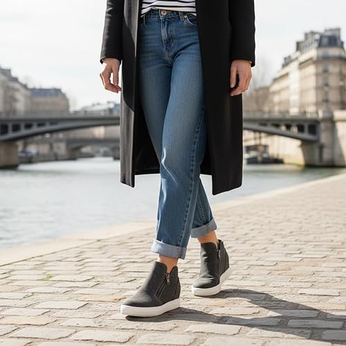 Miniatura 6 de CUSHIONAIRE - Tenis deportivos Hart Hidden de plataforma para mujer, disponibles en modelos más anchos