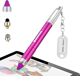 Stylus Pen for iPhone, Universal Capacitive Stylist Pens for Touch Screens with Magnetic Cap, Kids Stylus Pencil for Ipad iPhone Mini Pro Air Chromebook Kindle Samsung - Pink