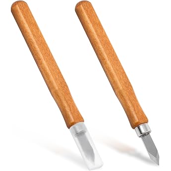 Scribing Knife with Double-Sided Grinding Marking Knife Scribing Tool with Red Beech Handle Marking Knife Woodworking Tool for Carpenters for Scoring Wood Ambidextrous Use