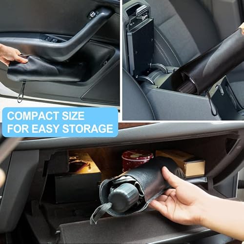 Inpher Brella Shield For Car Windshield, Windshield Sun Shade Uv Heat Protection Rearview Mirror Cut-Out 360° Rotating Bendable Handle Foldable Automotive Car Sunshade With Storage Bag #TOP6