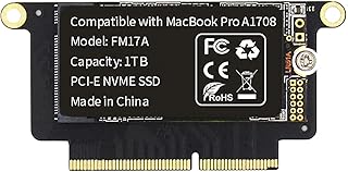 FLEANE FM17A 1TB PCIE 3.0x4 NVME 3D NAND TLC Flash SSD for MacBook Pro Retina A1708 (2016-2017) Included DIY Tools (1TB)