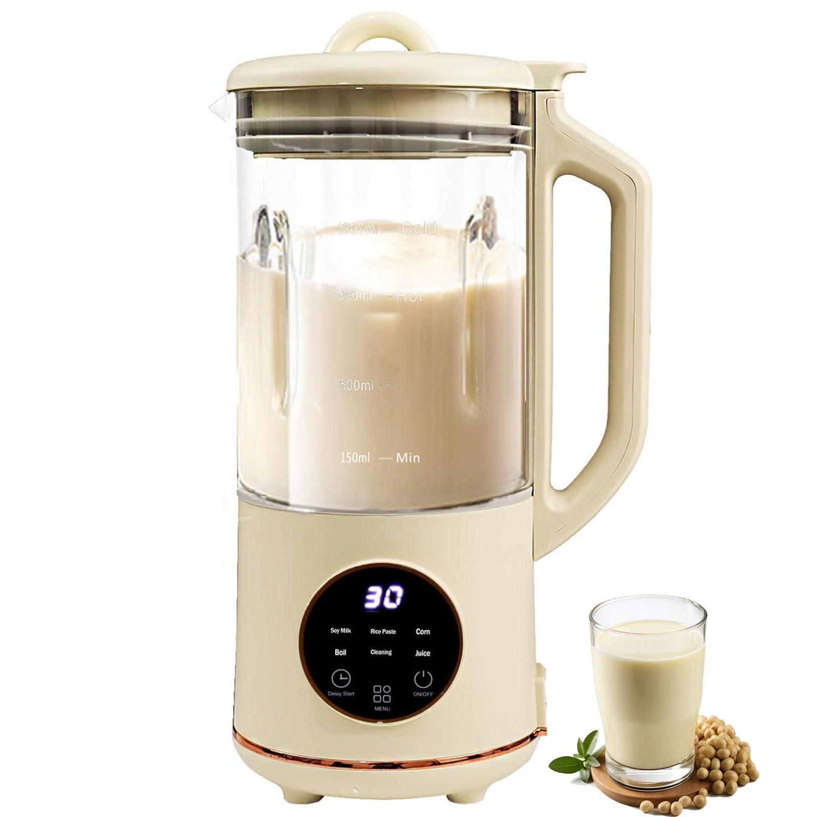 Machine à lait de noix et soja 1,2L avec départ différé 24h et fonction autonettoyante