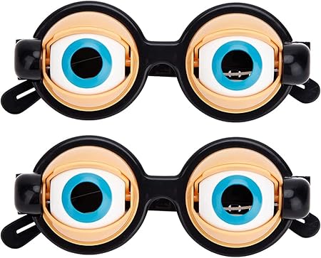 Amazon Co Jp クレイジーアイ グラス 眼鏡 面白いおもちゃ パーティーグラス メイクアップパーティー用品 写真小道具 コスプレアクセサリー 子供と大人に適しています 超キュートで楽しいクレイジーメガネのおもちゃ 2個セット おもちゃ
