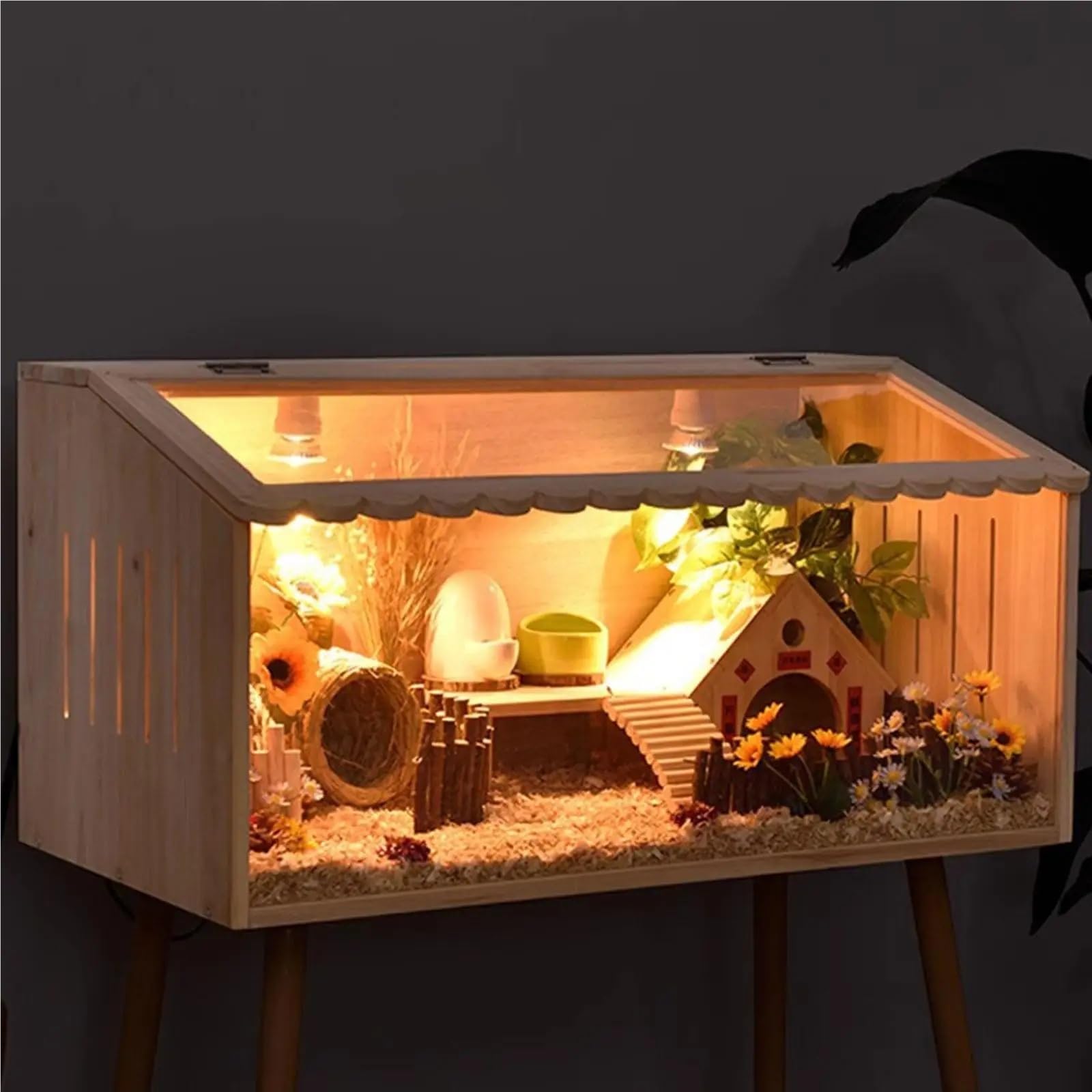 Hamsterkäfig Box for Küken, Leichter Zuchtboxkäfig for kleine Hamster, Vögel, Hühner, Enten(50x30x30cm)