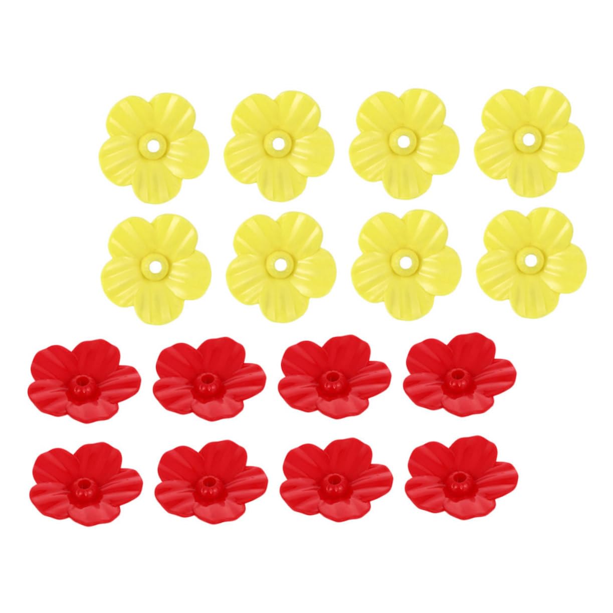 GRIRIW 18Pcs Hummingbird Feeder Flower Replacement Plastic Bird Feeder Accessories for Easy Installation for Outdoor Bird Feeding