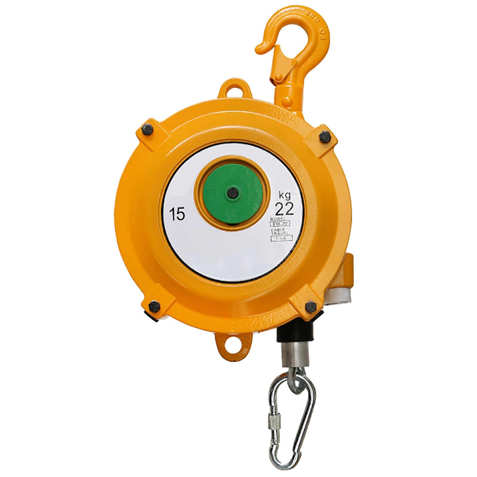 WEKONUMEX Retractable Spring Balancer, Spring Balancer 1.5m Retractable Hanging Holder 1-80kg Heavy Duty Steel For Workshop(15-22kg)