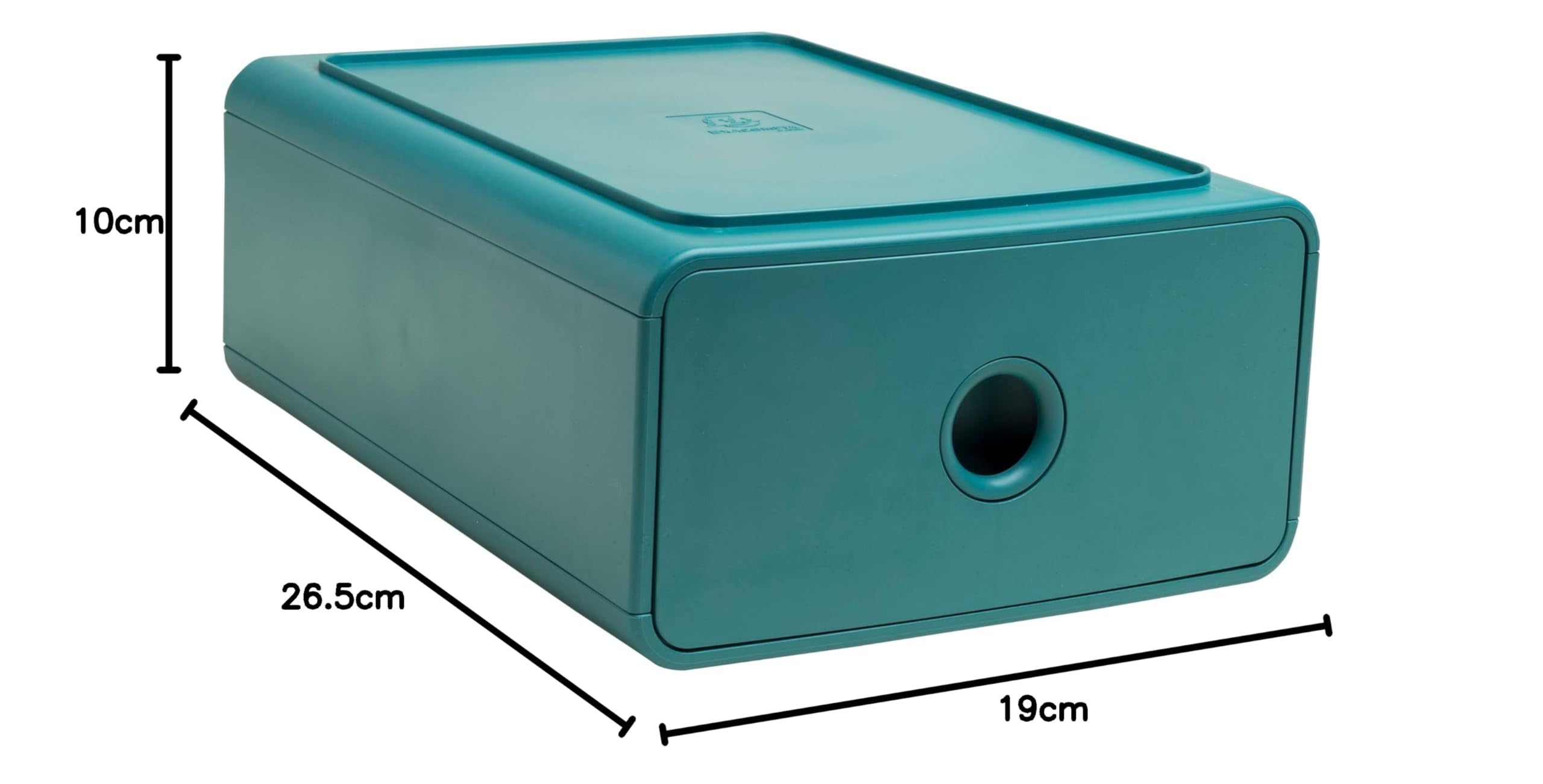 Exacompta - Réf. 315434D - 1 Module de classement Tiny Box 1 tiroir Skandi superposable - Dimensions extérieures : Profondeur 19 x largeur 26,5 x Hauteur 10 cm - Bleu pacifique